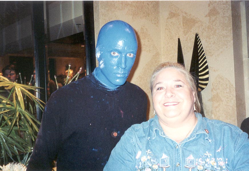 1st Blueman & me after performance at the Luxor