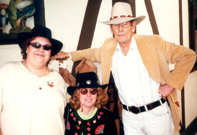 Celebrating my 40th birthday, we all donned cowboy hats and went to a steak house restaurant.