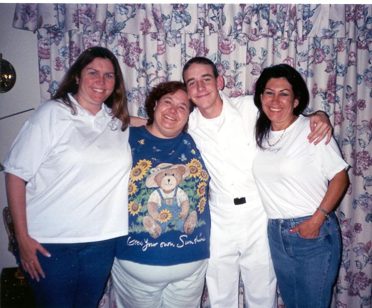 John's 3 Moms:  Jenifer Davis, Godmother; Me; and Sylvia Andrade, Mom #2