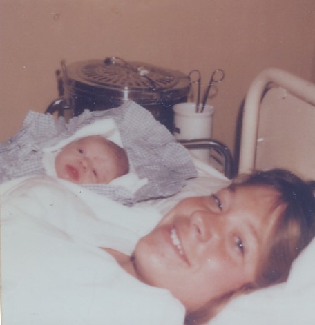 John and Donna taken minutes after John was born May 5, 1982, Salzburg, Austria
