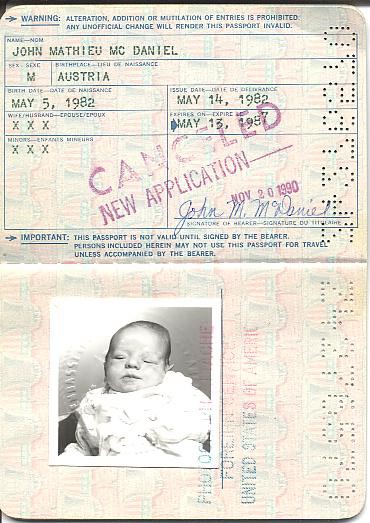 John's first passport picture.....May 12, 1982