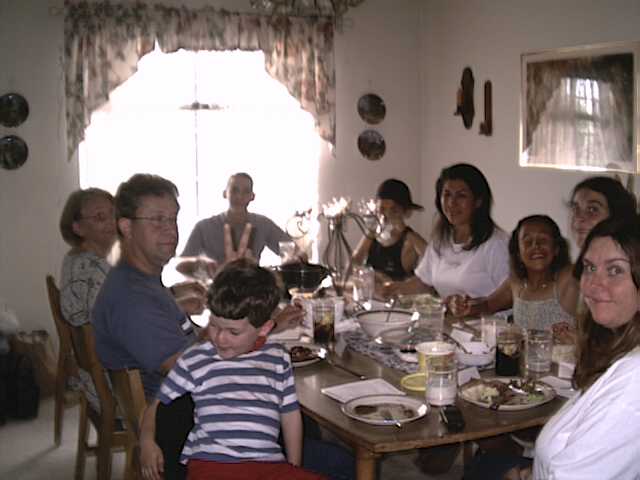 Clockwise around the table: Liam, Javier, Rosie, John, Michael, Sylvia, Tatiana, Ariane, Jenifer