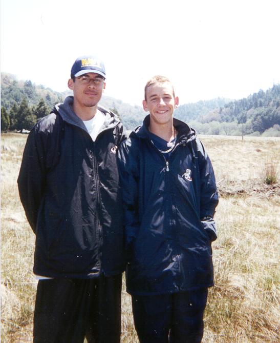 Best Friends Chris Andrade & John at Palamar Mountain (April 2000)