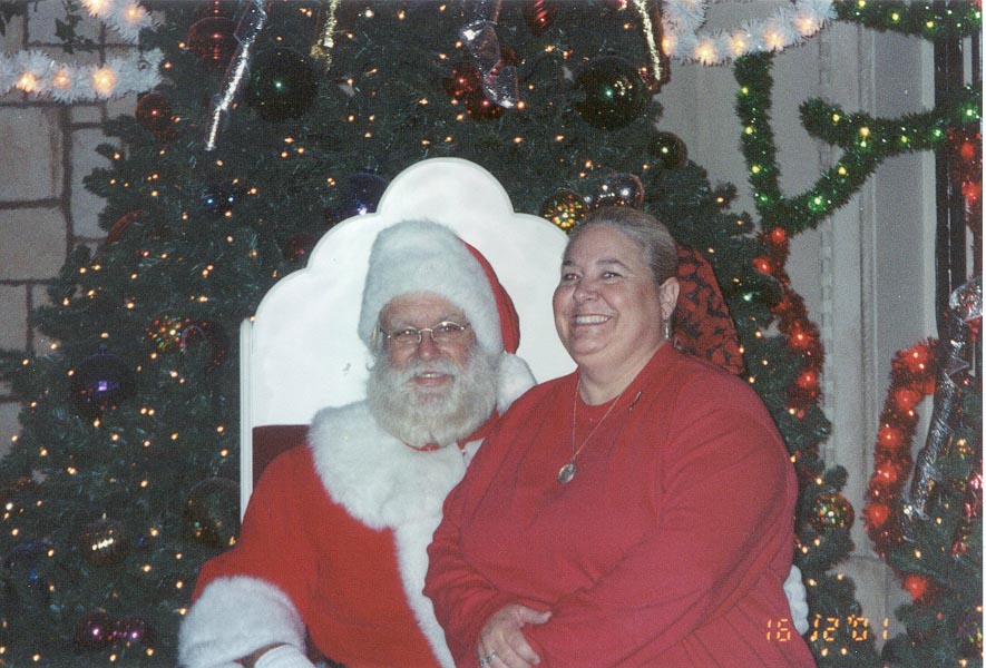 Donna telling Santa she wants a new car for Christmas...."Sorry, I just gave the last one away" says Santa