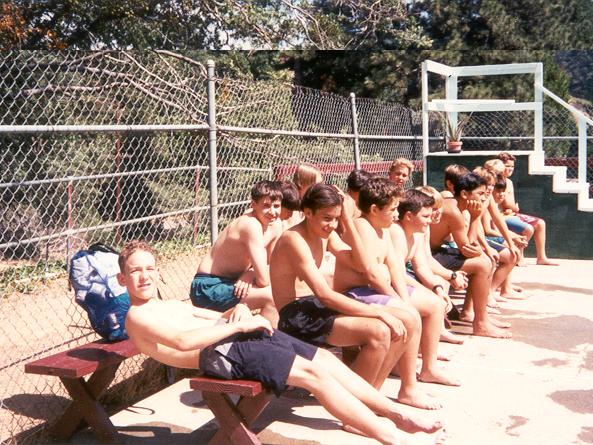 At the swimming pool at Boy Scout summer camp. (1994 or 95)