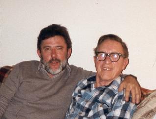 Grandpa Tibbetts with Uncle Dickie (Dec. 198?)